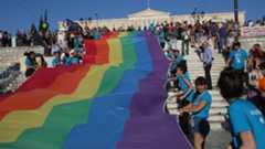 Same-sex couple wedding