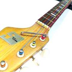 GUYATONE LG-65T + DR NEON MULTI-COLOR Light 光る派手なカラーギター弦 ヘッド側