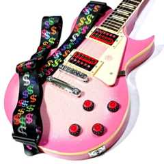 取付け Perri's (ペリーズ) LPCP-7209 ドル柄ギターストラップ BGYPSYROSE GRE2K/CPK その2