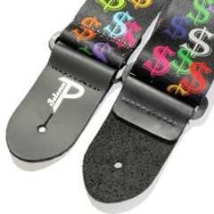 ストラップエンド Perri's (ペリーズ) LPCP-7209 ドル柄ギターストラップ ストラップエンド表裏