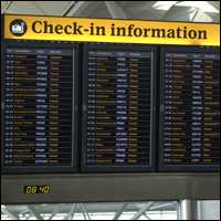 Airport flight information.