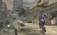 A battle on a building.