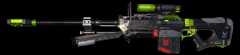 A cropped screenshot of the SRS99-S7 AM sniper rifle with the Abbey Lime coating on it.