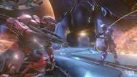 Spartan-IVs facing off in the War Games simulator in Halo 5: Guardians.