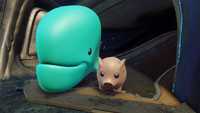 Timmy the Whale and Olive the Pig.