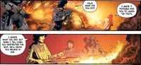 Hala using the flamethrower.