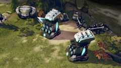 Two Supply Silos on Halo Wars 2 campaign level One Three Zero.