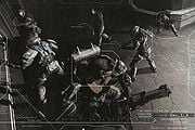 A security camera still of Noble team during an operation at SWORD Base.