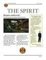 The Spirit paper in Halo Wars, featuring a a piece of early concept art for Cutter in the bottom-right.