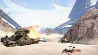 A Scorpion fires its cannon during a battle near the Cartographer.