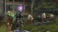 Noble Six engaging a file of Unggoy.