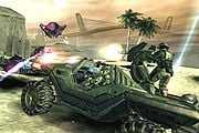 UNSC forces led by John-117 advancing on the beach.