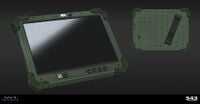 Concept art of a UNSC data pad in Halo Infinite.
