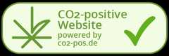 CO2-positive Website powered by co2-pos.de