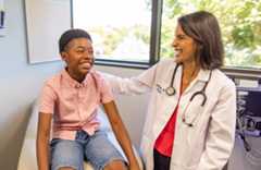 UC Davis Health primary care doctor with pediatric patient