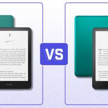 A Kindle Paperwhite and Paperwhite Signature Edition in a side by side comparison