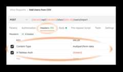 Screen capture of Postman, showing how multipart header elements appear in the app.