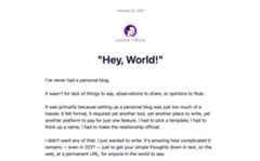 A public HEY World post