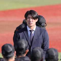 あいさつをする大田泰示氏（カメラ・岡野　将大）