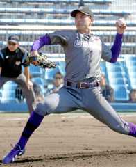 今季練習試合初戦で５回を３安打６K無四球に抑えたWBCブラジル代表のヤマハ・沢山（カメラ　塩沢　武士）
