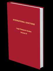 Mock up book cover of International Sanctions Legal Research Guide
