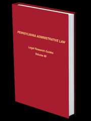 Mock up book cover of Pennsylvania Administrative Law