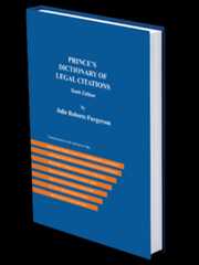 Mock up book cover of Prince's Dictionary of Legal Citations