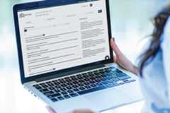 laptop open showing HeinOnline's welcome page