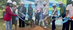 Key representatives break ground for the new Brown's Town Health Centre in St Ann in June 2025.