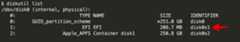 macOS diskutil list EFI partition