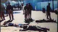 MQM activists lie dead after a gun battle with the police (1992).