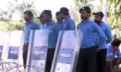 Security personnel have been deployed at the accountability court today. ─ DawnNewsTV