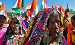 Activists and farmers take part in a protest as they continue to demonstrate in Bangalore on Jan 26. &mdash; AFP