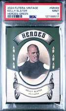 PSA 9 MINT 2024 FUTERA VINTAGE KELLY SLATER HEROES GREEN 18/18 BOOKEND SURF CARD