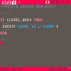 PICO-8 Google Analytics example