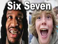 67 meme / six seven meme image examples from TikTok.