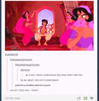 bradofarrell kinkyspaceprincessS thelostdisneyprincess merverb as a kid i never understood why they didn't like him As an adult I still don't understand. 127,556 notes