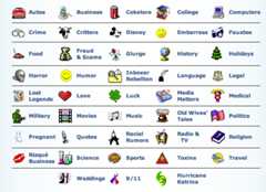 Autos Business Cokelore College computers Embarrassd Fauxtos Crime 、 Critters Fauxbos FraudGlurge HistoryHolidays Food & ScamsGlu 母Horror (3 Humor Inboxer Rebellion . Language Legal Lost Media Matters Military Movies Music鴽Talewives Politics 404 Tales Radio & Racial Rumors . Pregnant Quotes Religion TV Risqué Business Sciene Sports Toxins Travel 9/11 § Hurricane Katrina Weddings