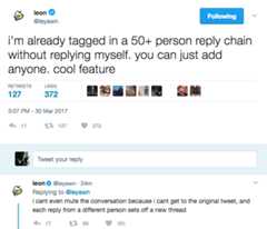 Tweet about the reply update feature Tweet about the reply update feature