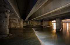 Outlet of the underground Neglinka River in Moscow