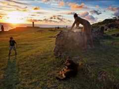 Ahu Tahai area on Easter Island