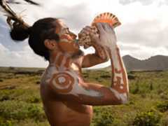 native Rapanui man on Easter Island