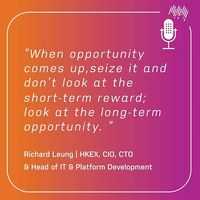 ⚡ The Hong Kong Exchange is using machine learning to disrupt capital markets. In #TomorrowsCapital, Richard Leung at HKEX discusses how, his advice for aspiring tech professionals, and how he views innovation and the future of the industry.