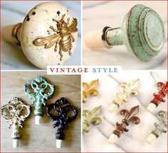 Gift Idea: Creative Wine Bottle Stoppers // Hostess with the Mostess® Vintage Insect Jewelry Ideas, Vintage Door Knob Jewelry Holder, Antique Insect Art Decor, Dragonfly Knobs, Antique Insect Button, Wine Making Process, Cork Projects, Glass Painting Designs, Wine Cork Crafts