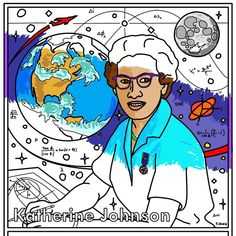a drawing of a man with glasses and a white coat in front of the earth