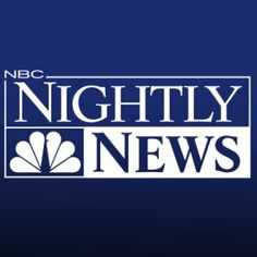 nbc nightly news logo on a blue background
