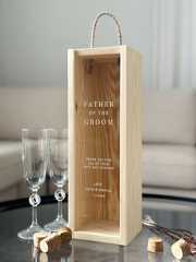 Looking for the perfect wedding gift? This personalised wooden wine box with your engagement date engraved makes a unique keepsake for the couple. Find it at ThatWoodenStudio on Etsy!