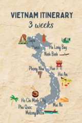 The ultimate 3 weeks Vietnam itinerary + our best tips for your Vietnam travels https://theglobalwizards.com/vietnam-itinerary-3-weeks/ Vietnam Travel Route Map, Vietnam Travel Map With Attractions, Vietnam Backpacking Itinerary, Vietnam Travel Itinerary Map, Vietnam Itinerary Map Design, Vietnam Travel Map With Landmarks, Travel Map Vietnam Destinations, Vietnam Itinerary Map, 3 Weeks In Vietnam