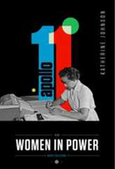 a woman is writing in front of a black background with the words women in power