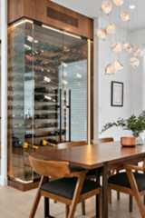custom wine cabinet in dining room - Miami design by Genuwine Cellars